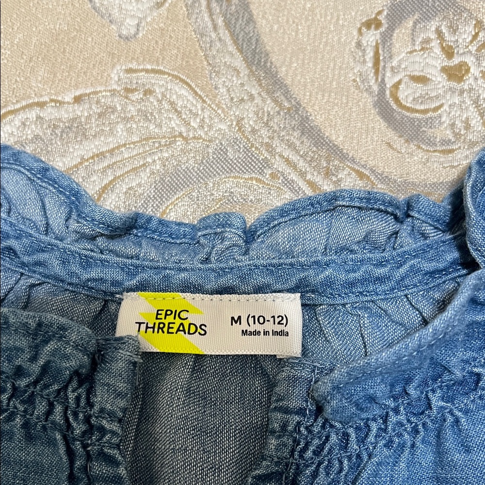 Epic Threads Indigo Ruffled Blouse - Picture 7 of 7